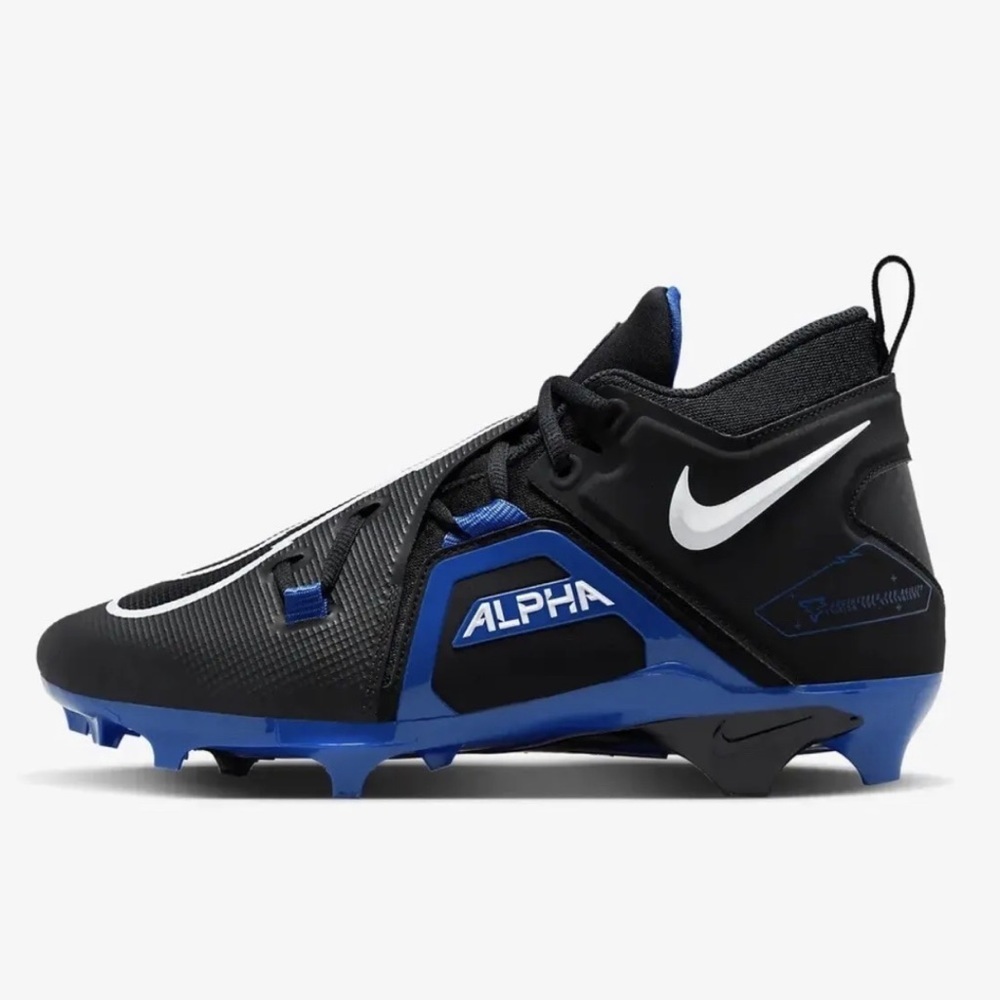 Nike Alpha Menace Pro 3 Football Cleats Black Blue CT6649-007 Men's new no box - Picture 2 of 8